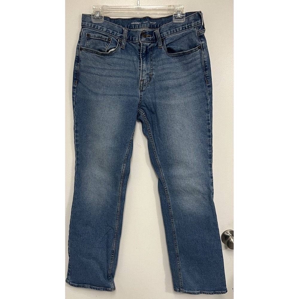 Old Navy Mens Size 32 Boot-Cut Jeans Medium Wash Built-In Flex Denim